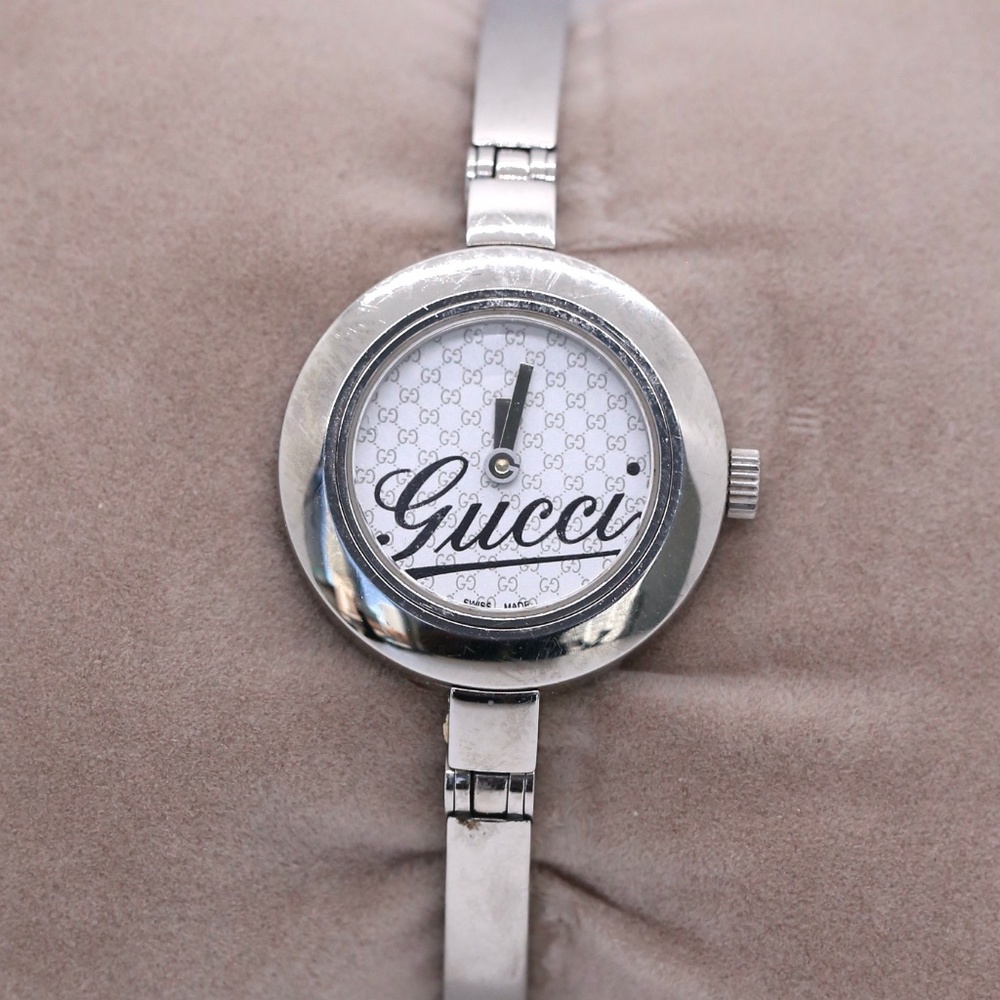 Gucci Ladies 24mm White Face Stainless Watch
